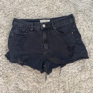 PACSUN Black Denim Shorts